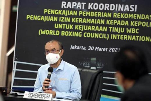 MPaparan Prokes Tidak Jelas, Kemenpora Tunda Keluarkan Rekom Pertandingan Tinju WBC di Jakarta