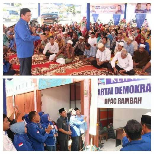 Setelah Kampar, Achmad Juga Resmikan Klinik Partai Demokrat Rohul