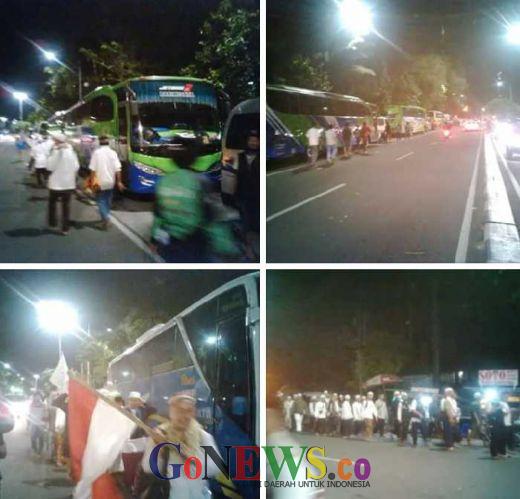 Baru Saja, 25 Bus Pengangkut Jamaah Aksi 212 dari Tangerang dan Sumatera Tiba di Istiqlal