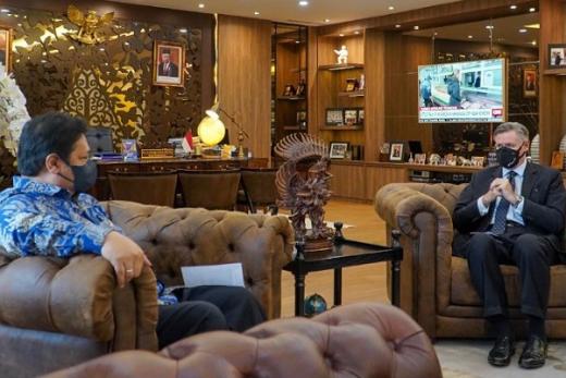 Bertemu Duta Besar Selandia Baru, Menko Airlangga Bahas Peluang Kerjasama Sektor Perdagangan, Pertanian, dan Energi