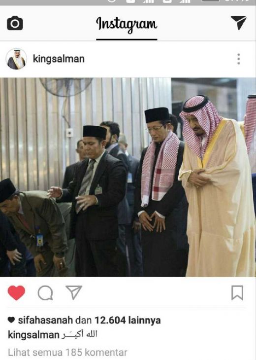 Wauw....Putra Riau Ini Kebagian Berkah Nongol di Akun Instagram Raja Salman, Siapa Dia?