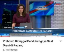 Siarkan Berita Hoax Prabowo di Padang, BPN Akan Laporkan Metro TV ke Dewan Pers