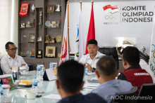 Usai Terpilih Pimpin Periode Kedua NOC Indonesia, Okto Langsung Gelar Rapat KE