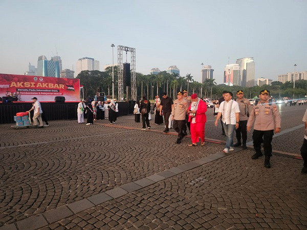 Aksi Damai Bela Palestina Digelar di Monas, 2.123 Personel Gabungan Disiagakan, Pelayanan Masyarakat Diperkuat
