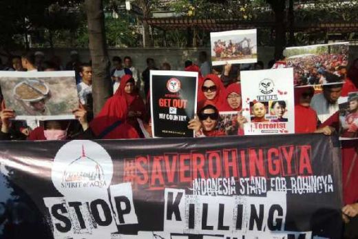 Aksi Demo di Bundaran HI: Pemerintah Lamban, Kenapa Diam Saja pada Myanmar soal Rohingya?