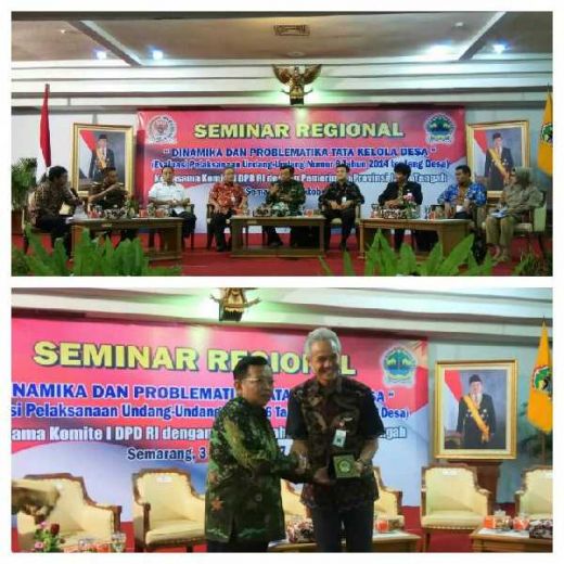 Komite I DPD RI Gelar Seminar Dorong Pelaksanaan UU Desa di Jawa Tengah