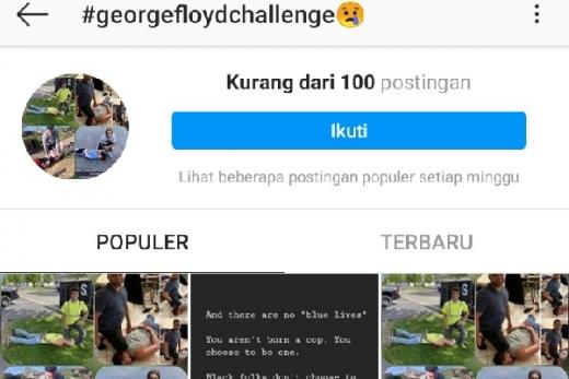 Viral? Tagar #GeorgeFloydChallenge tak Tembus 100 Postingan per Kamis Sore di Instagram