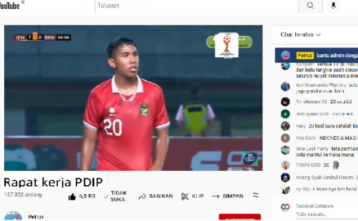 Kocak Nih..., Hindari Pemblokiran saat Live Timnas, Channel Ini Buat Judul Rapat Kerja PDIP