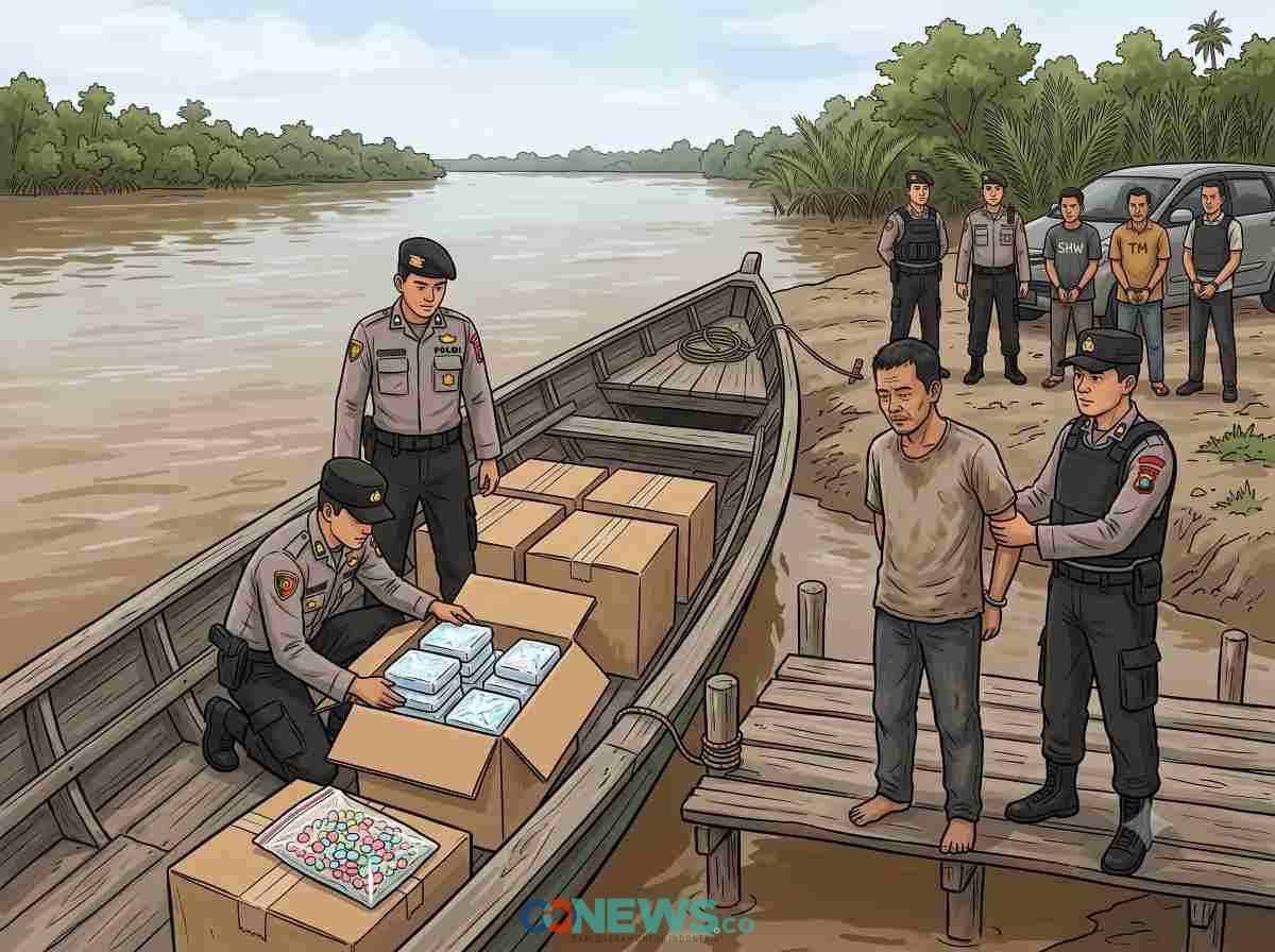 Terapkan Taktik Controlled Delivery, Bareskrim Ringkus 6 Tersangka Jaringan Narkoba Riau - Sumsel