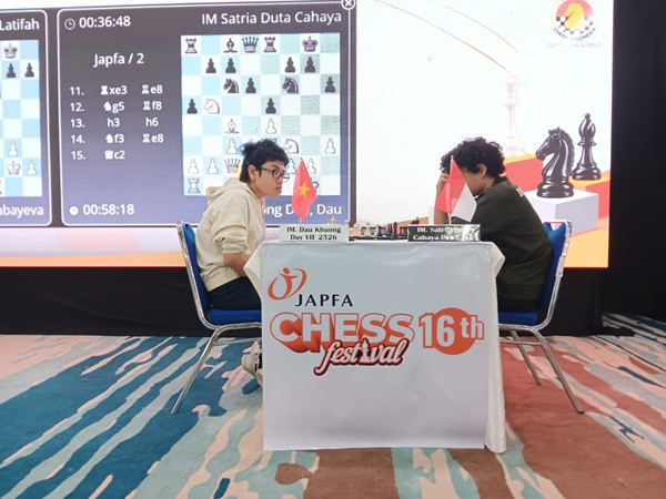 Peluang Satria Duta Terbuka Menangkan Duel Match JAPFA Chess Festival 2026