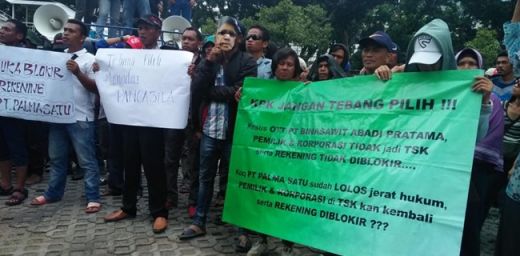 Gaji Belum Juga Turun, Buruh PT Palma Satu Riau Kembali Geruduk KPK