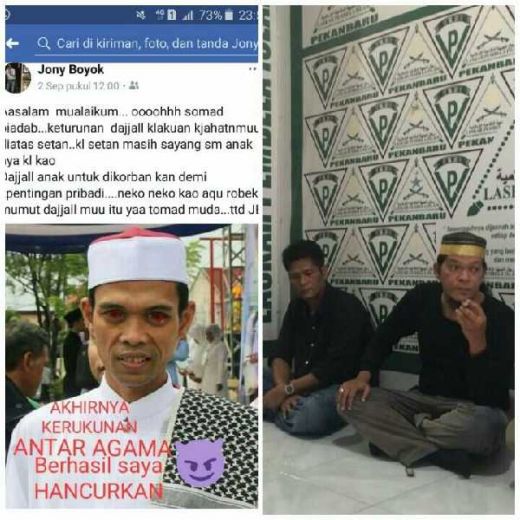 Sebut Ustaz Abdul Somad Keturunan Dajjal, Pemilik Akun Jhoni Boyok Digelandang ke Markas FPI