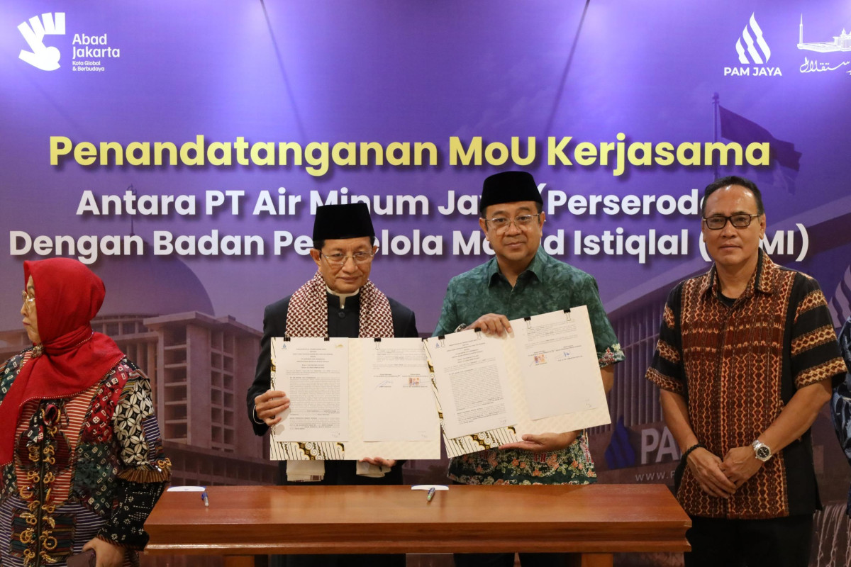 Hari Pelanggan Nasional, PAM JAYA Perkuat Layanan Air Perpipaan di Masjid Istiqlal