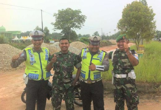 HUT ke-71, Begini Saat Polisi dan TNI di Rohil Sama-sama Kompak Unjuk Gigi