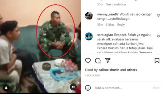 Oknum TNI Tendang Suporter Minta Maaf, Ekspresinya Disorot Netizen: Masih Bisa Senyum