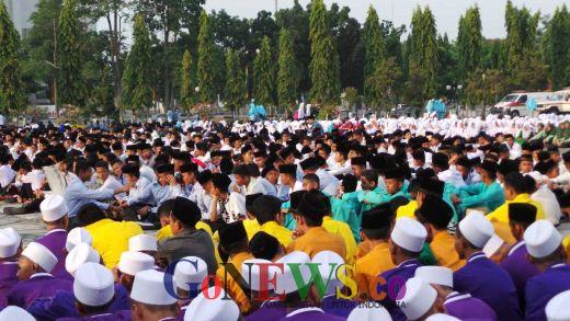 Santri di Pesisir Riau Antusias Ikut Apel Akbar Peringatan Hari Santri Nasional