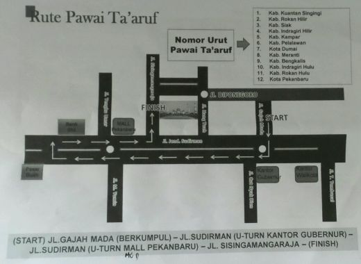 Awas! Beberapa Jalan di Pekanbaru Ditutup Saat Pawai MTQ Riau Ke-35, Berikut Jalur Alternatifnya
