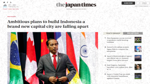 Media Jepang: Rencana Ambisius untuk Membangun Ibu Kota Baru di Indonesia Berantakan