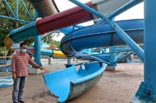 Begini Penampakan Perosotan Kenpark yang Ambrol dari Ketinggian 8 Meter