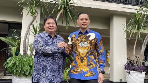 Temui Airlangga, AHY Beri Dukungan Kerja Menko Perekonomian Airlangga Hartarto