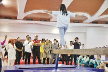 Angela Gilsha Pompa Semangat Atlet Muda Gymnastics Indonesia