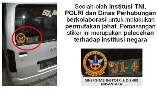 Stiker Anti Putar Balik saat PPKM Lecehkan negara