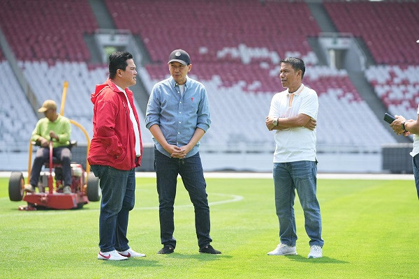 Jelang Timnas Indonesia Lawan Australia, Erick Thohir: Kondisi Rumput dan Stadion Prima