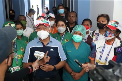 Ini Harapan Menpora Amali Usai Meninjau Prokes Venue Panahan dan Wisma Atlet di Kabupaten Jayapura