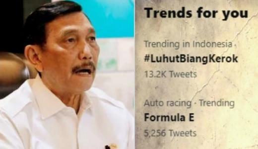 Gegara PPKM Level 3 Diberlakukan, Tagar #LuhutBiangKerok Trending Topik di Twitter