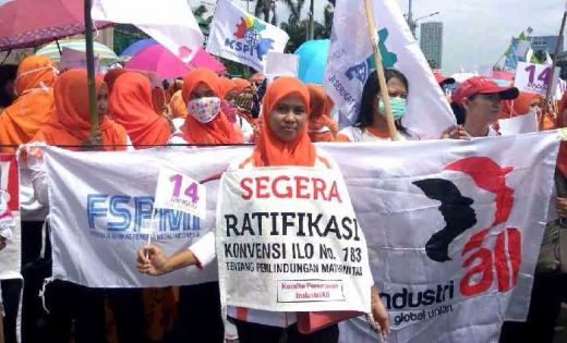 Buruh Perempuan Deklarasi Tuntut Pemerintah Berikan Hak Cuti Melahirkan 14 Minggu