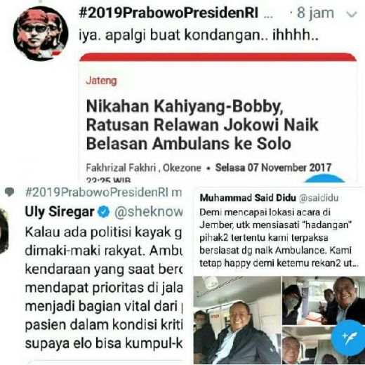 Kritik Rocky Gerung, Uly Siregar Dibully: Ingat Enggak Nikahan Kahiyang, Ratusan Relawan Jokowi Naik Ambulans