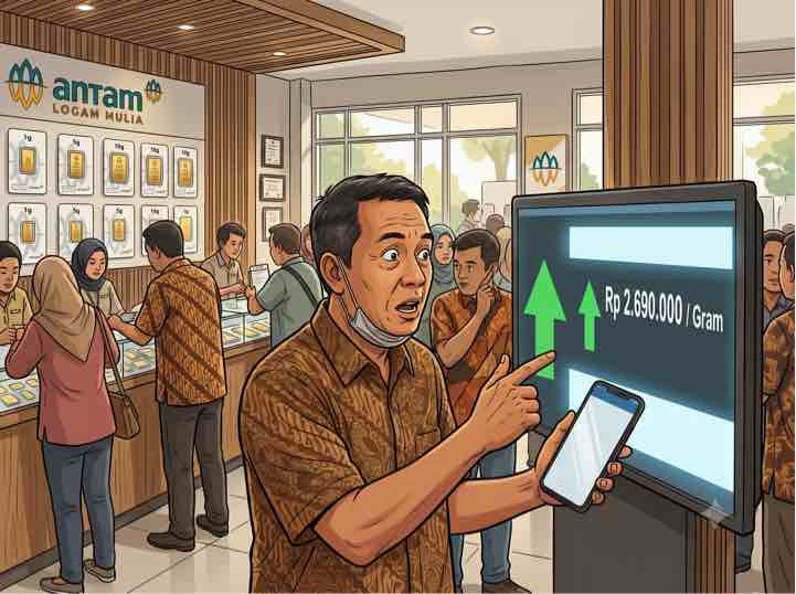 Logam Mulia Antam Tembus Rp2.690.000 per Gram, Segini Rincian Harga Pecahannya
