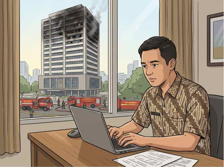 Operasional Pemprov Terdampak Kebakaran Gedung Bapenda, ASN Terapkan WFH