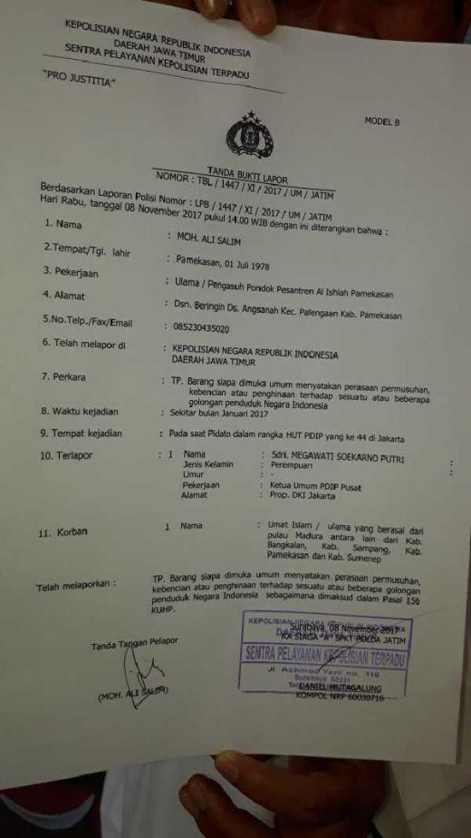 Waduh... Megawati Soekarnoputri Dilaporkan Ulama Pamekasan ke Polisi