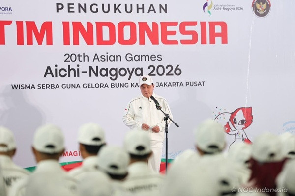 GoNews.co Menpora Erick Thohir saat memb
