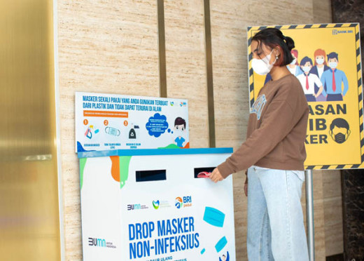Limbah Masker Butuh 300 Tahun untuk Terurai, BRI Peduli Ubah Jadi Pot Tanaman