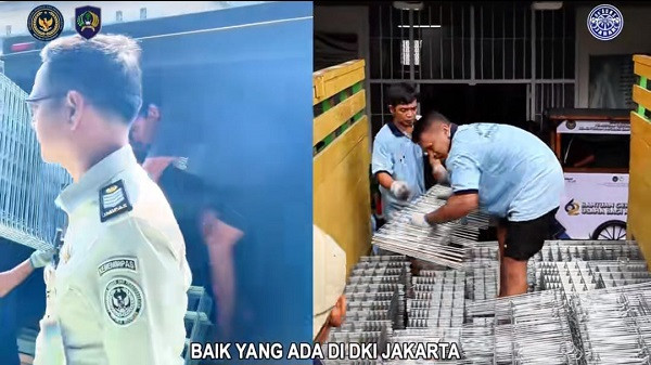 Warga Binaan Lapas Narkotika Gunung Sindur Dilatih Produksi Kandang Ayam Petelur