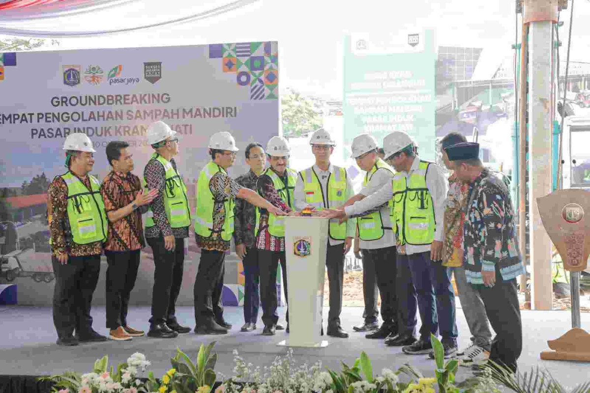 Pj Gubernur DKI Resmikan Groundbreaking Pembangunan Sarana Pengolahan Sampah Mandiri