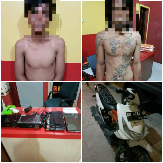 Sembunyi di Rumah Usai Bongkar SDN 012 Pekanbaru, 2 Maling Diangkut Polisi