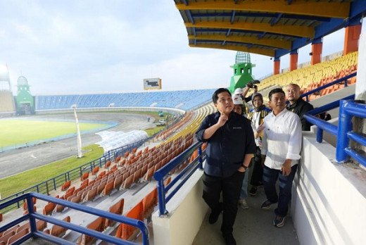 Drainase dan Rumput Si Jalak Harupat Beres, Erick Thohir Dorong agar Lolos Verifikasi