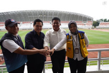 Tinjau Stadion Jakabaring, Erick Thohir: Kondisi Baik dan Ada Sedikit Catatan