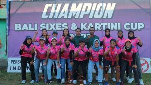 Bali Juara Turnamen Cricket Piala Kartin Cup IV/2021
