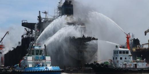 22 Orang Terluka dalam Kebakaran Kapal Tanker di Belawan Medan