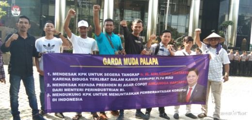 Diduga Terlibat Kasus PLTU Riau I, Garda Pemuda Palapa Desak KPK Tangkap Airlangga Hartarto