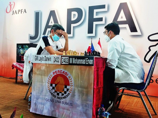 Ervan Masih Unggul Atas Laylo Darwin di JAPFA Chess Festival 2022