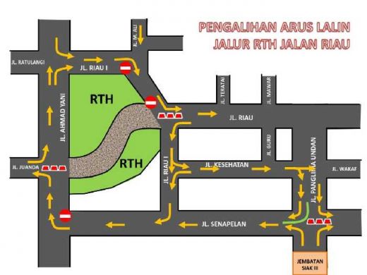 Mulai Besok Jalan Riau Pekanbaru Diberlakukan Satu Arah, Berikut Rutenya