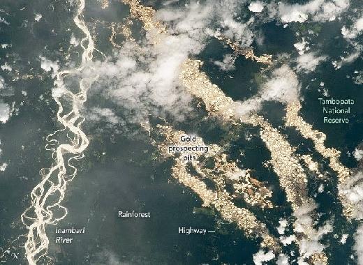 NASA Jelaskan Foto Sungai Emas Amazon