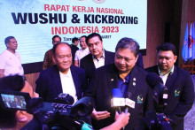 Buka Rakernas Wushu dan Kickboxing Indonesia, Airlangga Hartarto Minta Rumuskan Program Pembinaan Lebih Baik