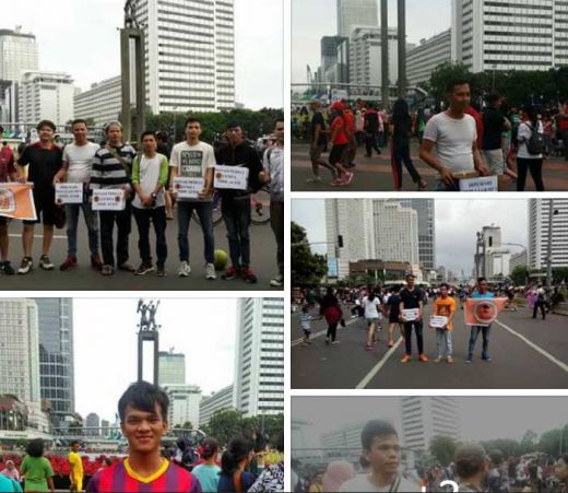 Manfaatkan Hari CFD, Himpunan Pelajar Mahasiswa Riau Jakarta Galang Dana Korban Gempa di Aceh