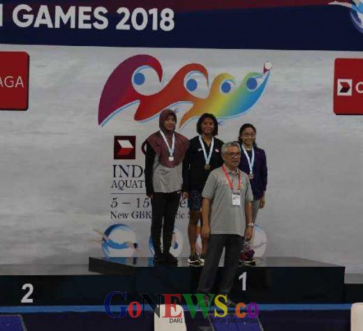 Lagi, Atlet asal Riau, Azzahra Tambah Emas di Indonesia Open Aquatic Championship 